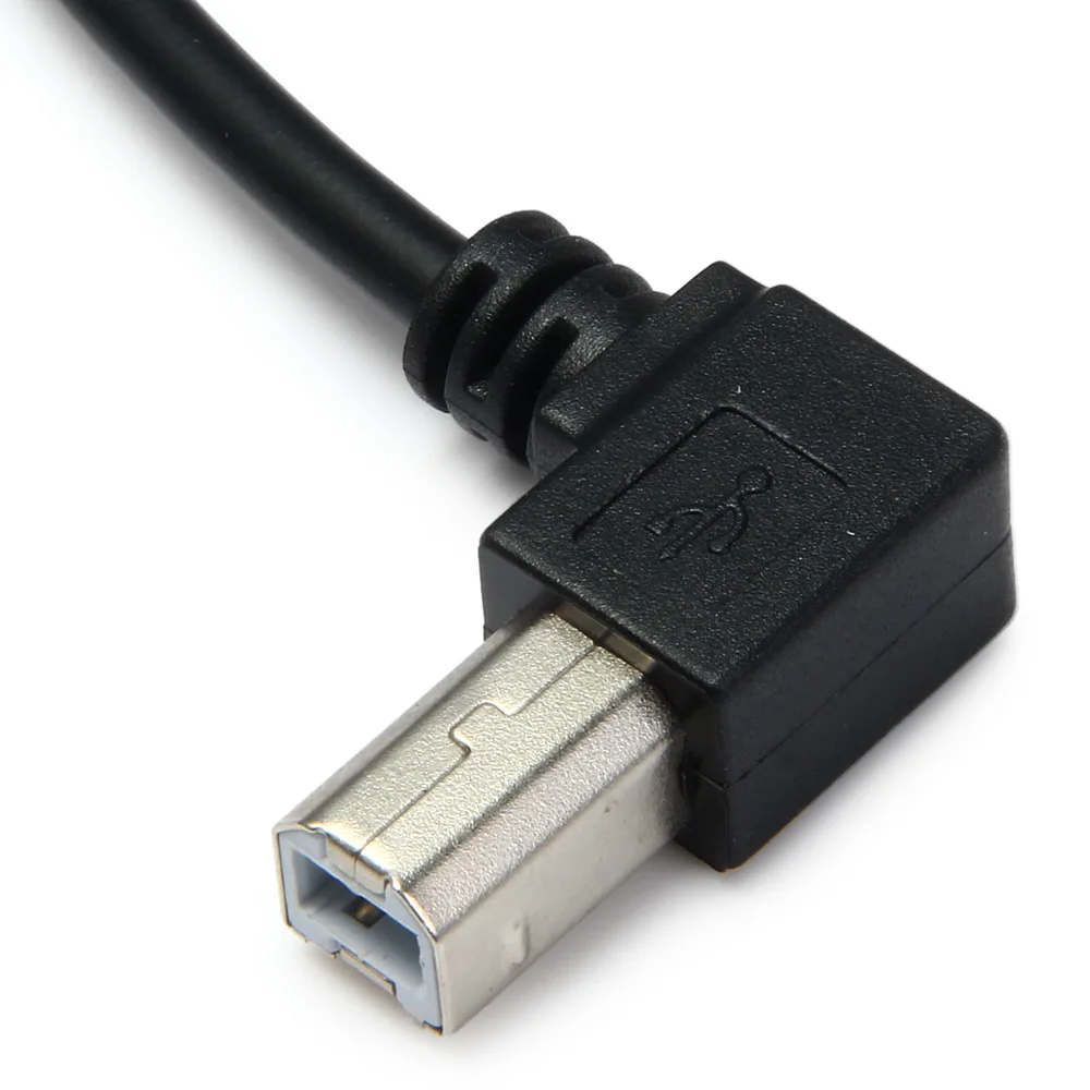CY левый Угловой USB 2 0 A папа для левого угла B 90 градусов кабель принтера сканера 20