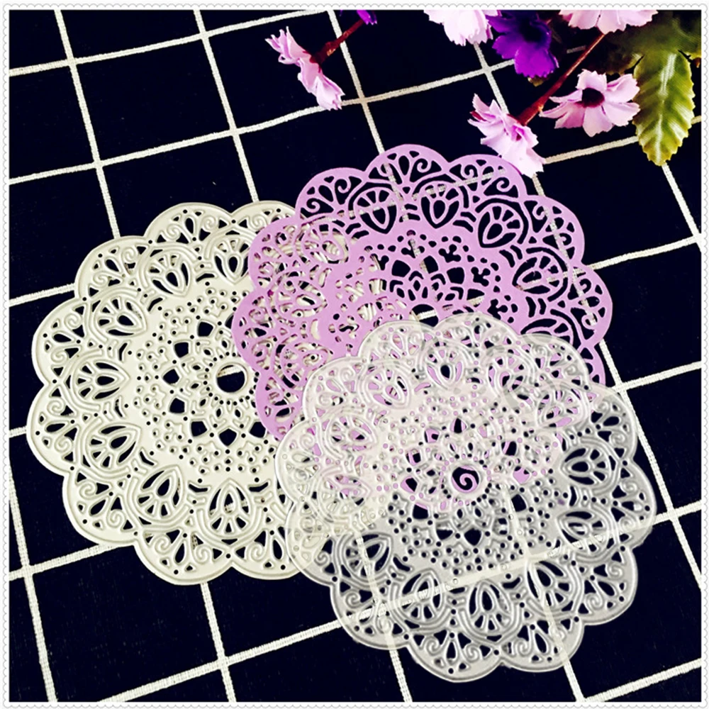 Цветок Doily ремесло высечки Металлические для DIY скрапбукинга Новые 2019 карточные