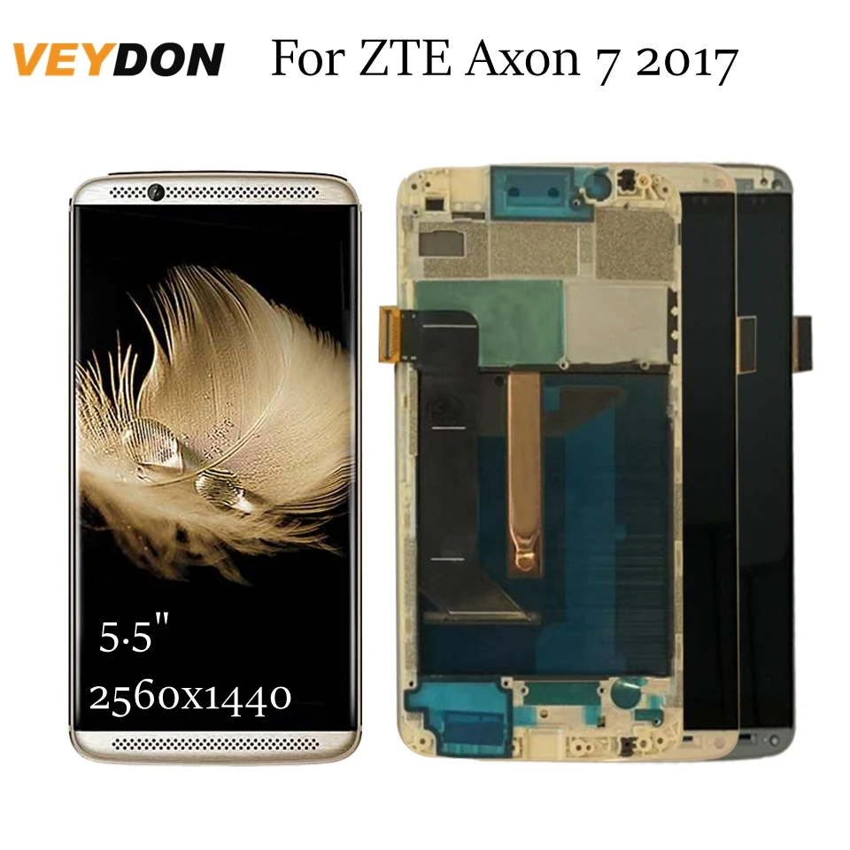 5.5"For ZTE Axon 7 A2017G LCD Display Touch Screen Digitizer With Frame Replacement For | Мобильные телефоны и