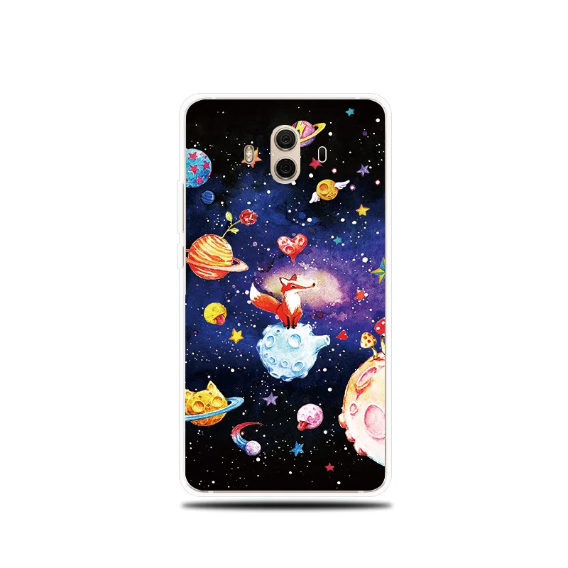 Космическая фантазия с рисунком силиконовый чехол для телефона huawei mate 8 9 10 Lite Pro