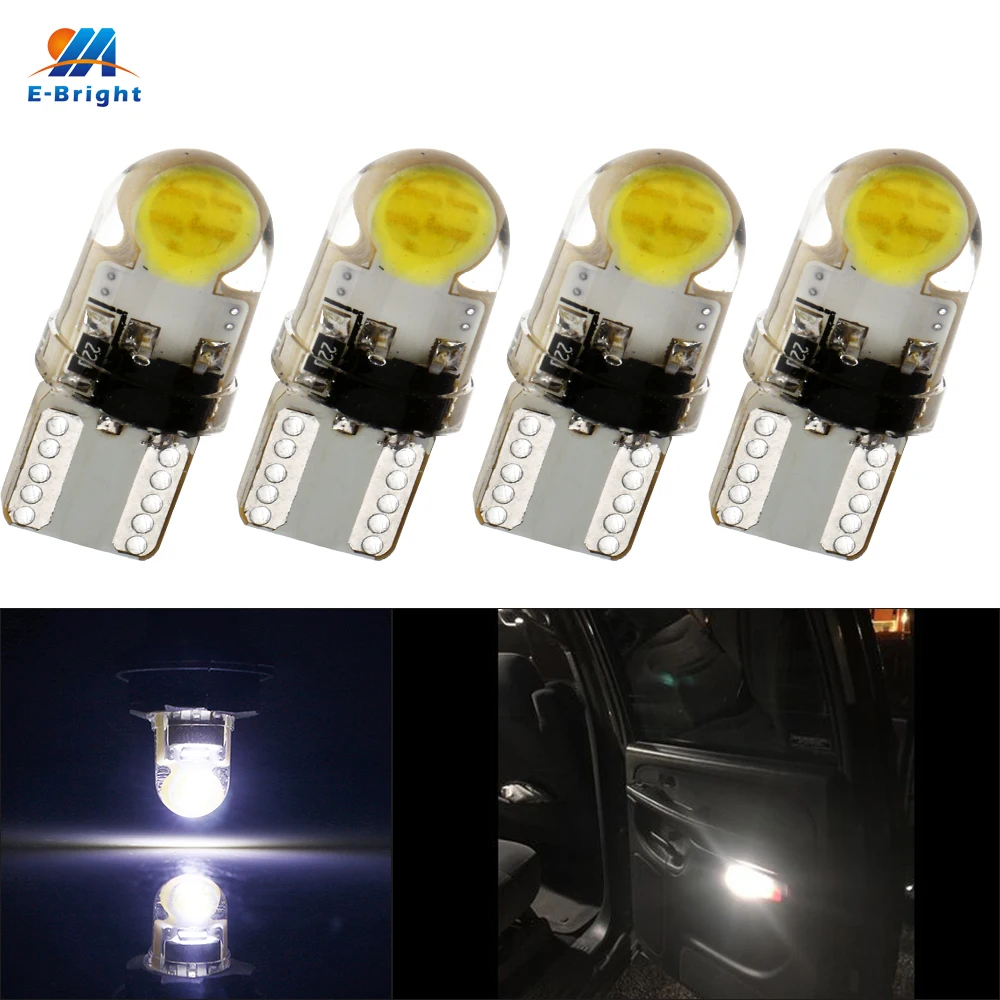 YM E Bright 12V DC 4 шт T10 COB 6 SMD кремнезема PCB неполярность 194 168 W5W Автомобильные Внутренние