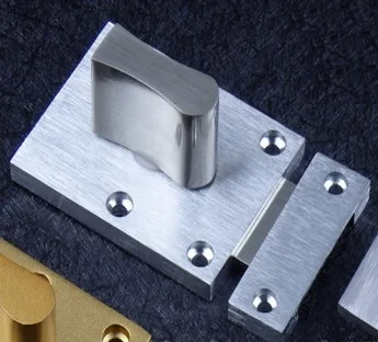Nickel Brush Алюминий золото никель щетка Дверной замок защелка с красным зеленым индикатором общественного туалета Туалет перегородка большой палец поворот - Цвет: Nickel Brush