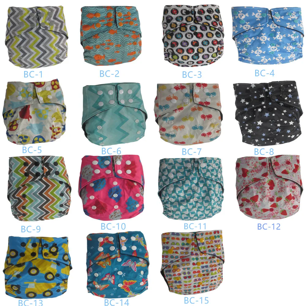 BEST BAMBOO CHARCOAL Washable Cloth Nappy Baby Diapers Washable Baby Pocket Nappy Cloth Reusable Diaper 15color can be choosen