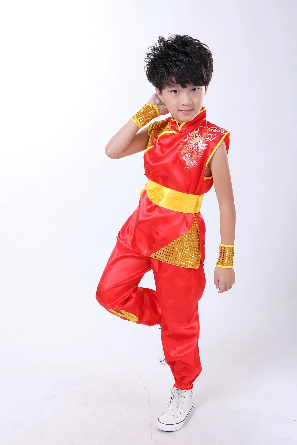 Детский костюм кунг фу унисекс для выступлений на сцене|stage performance|stage clothingperformance