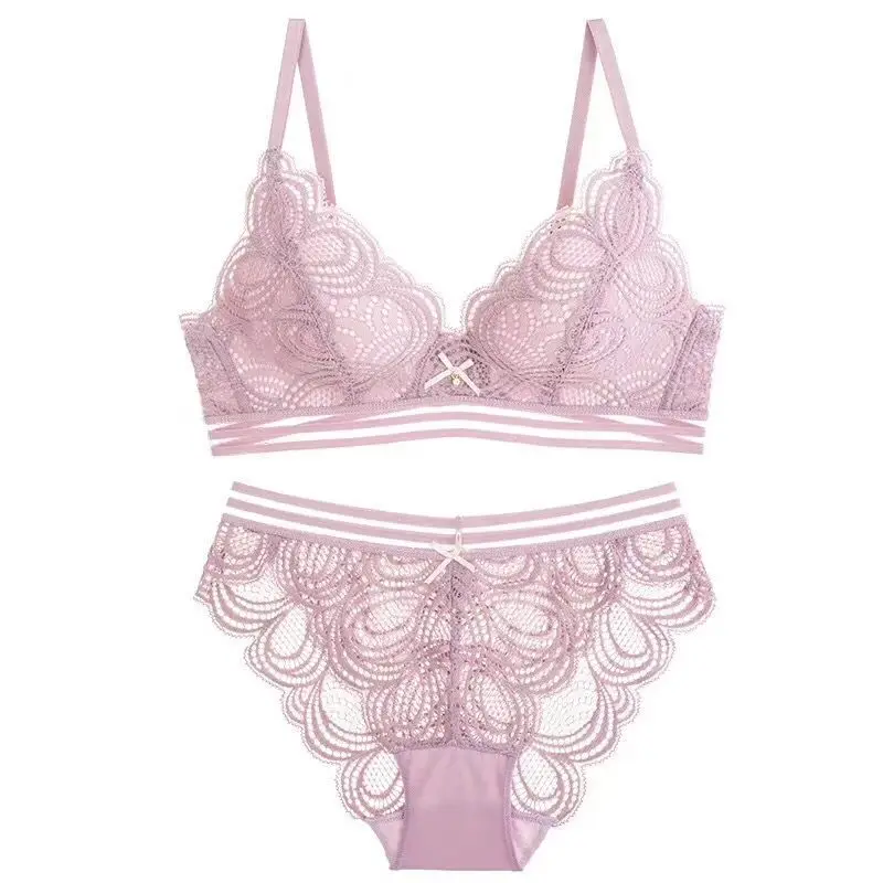 New fashion wireless bra set push up lingerie sets lace soft underwear women brand sexy and panty | Женская одежда
