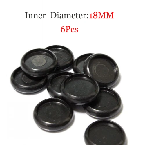 6Pcs 18MM discs Новое поступление, диск для переплета книг, черный пластик, круглая пряжка, около рулона, Грибное отверстие, Спира, внутренние книги, офисные принадлежности - Цвет: 6Pcs 18MM discs