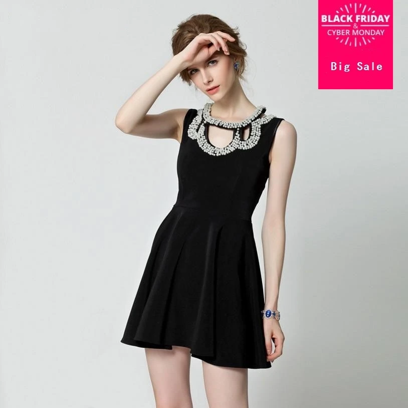 

European Station Women 2020 Summer Fashion Brand New Beaded patchwork Sleeveless Dress female slim sexy Brocade mini dress L686