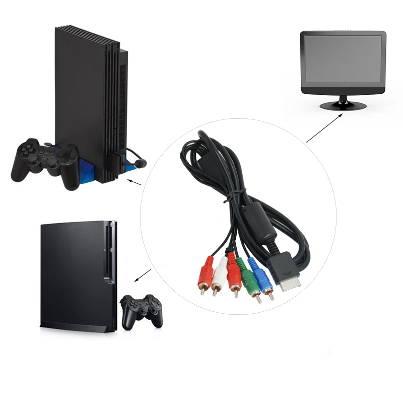 1080P 5RCA Y/Pr/Pb Аудио Видео AV кабель компонентный Шнур Линия для ps2/3 PS2 PS3 консоли