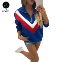 half zip poleron mujer 2021 sweatshirt stripe v print patchwork women hoodie gym sport outfit women fitness hoodie cute pullover