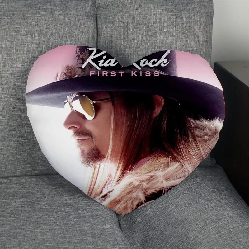 

Изготовленный На Заказ Kid Rock сердце Форма Наволочка на заказ застежки-молнии наволочка свадебные туфли для дома или офиса, декоративные 1 шт....