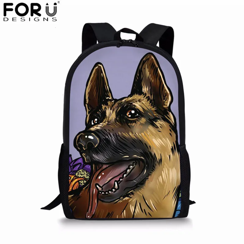 FORUDESIGNS/Детская сумка для книг с изображением животных, собак, немецкой овчарки, школьная сумка, набор для мальчиков-подростков, детский школьный рюкзак с сумкой-карандашом - Цвет: Z2736C