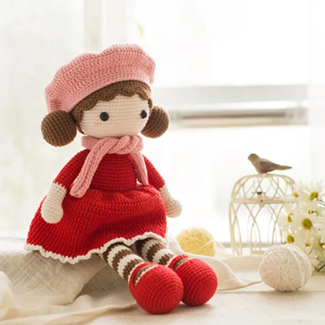 Вязаный берет для девочек ручной работы 40 см Рождественская день рождения Пасха