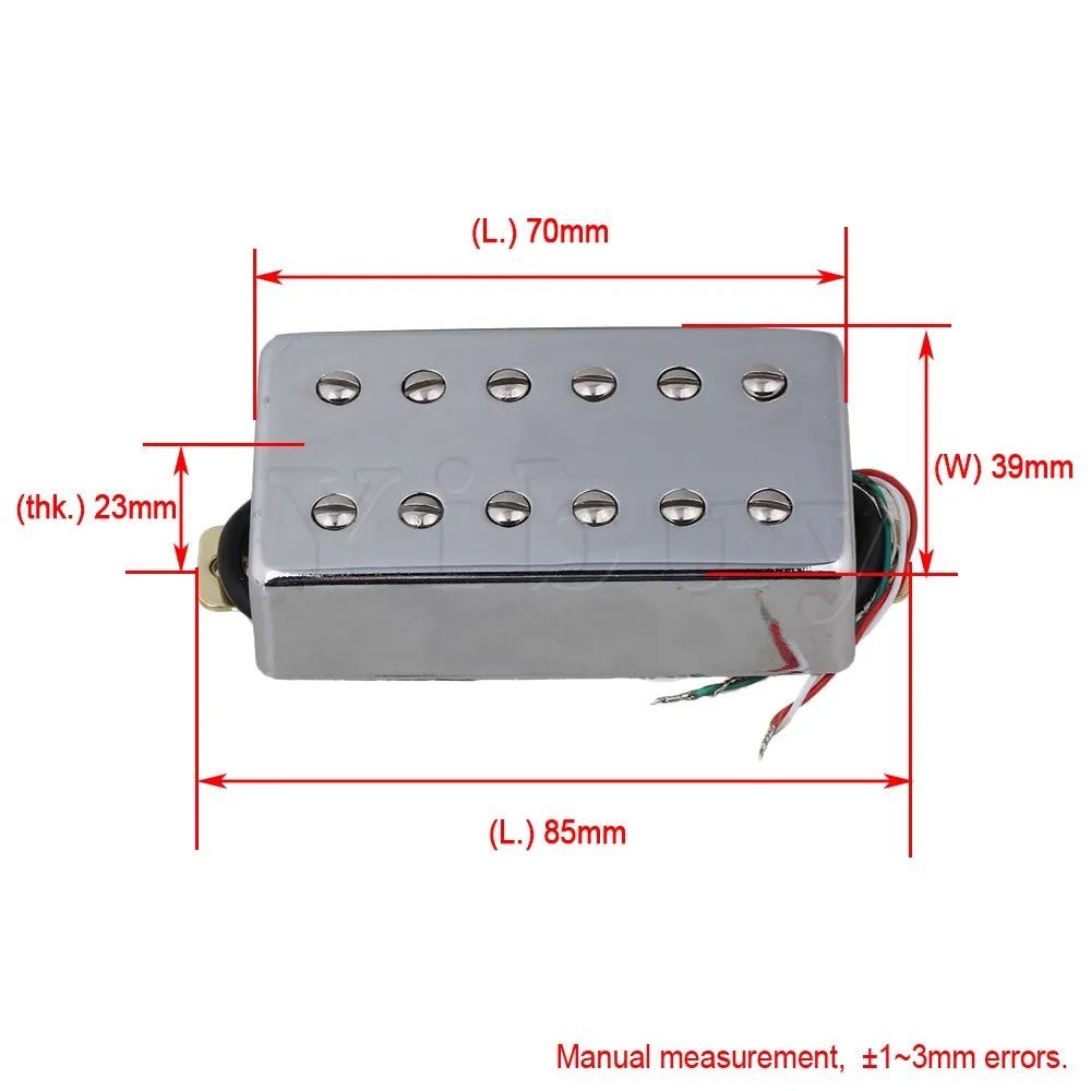 Yibuy набор пикапов Humbucker N/B для электрогитары 69x38x18 мм|pickup set|for electric guitarhumbucker pickup set |