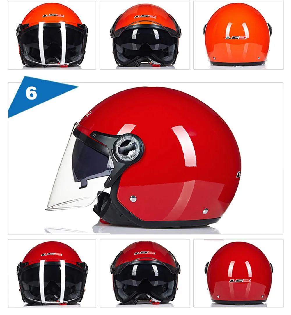 LS2 OF577 скутер с открытым лицом мотоциклетный шлем для женщин и мужчин Casco Moto Casque cask Capacetes de Motociclista