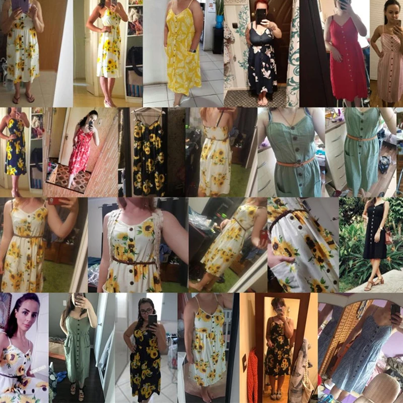 

Women Summer Dress Print Strap Dress Casual Sundress 2019 Boho Beach Sexy Midi Dress Female Backless Floral Dresses Vestido R600