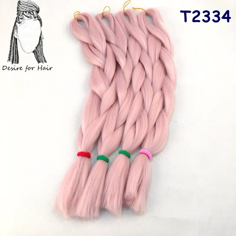 Desire for hair, 1 упаковка, 24 дюйма, 100 г, синтетические огромные косички, цвет Омбре, черный, серый, бордовый, косички для наращивания волос - Цвет: T1B/серебристо-серый