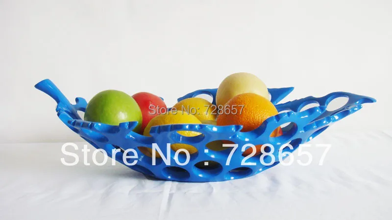 Модная тарелка для фруктов в форме полого листа декоративный поднос из смолы