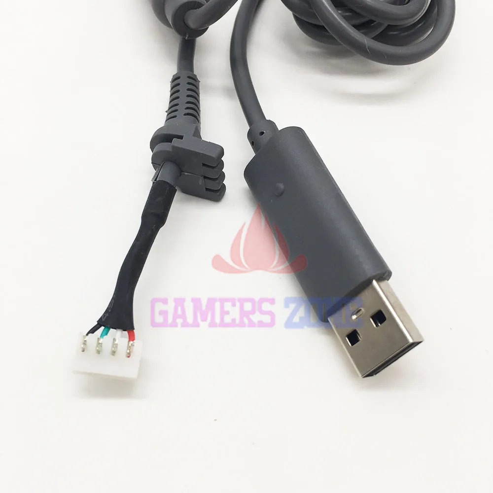 Черный серый 4 контактный кабель интерфейса проводного контроллера для Xbox 360 USB с