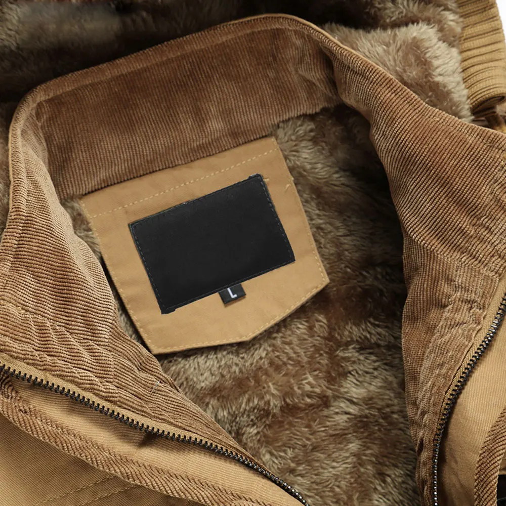 Мужской длинный Тренч размера плюс 5XL 6XL 100% хлопок толстая зимняя теплая куртка с