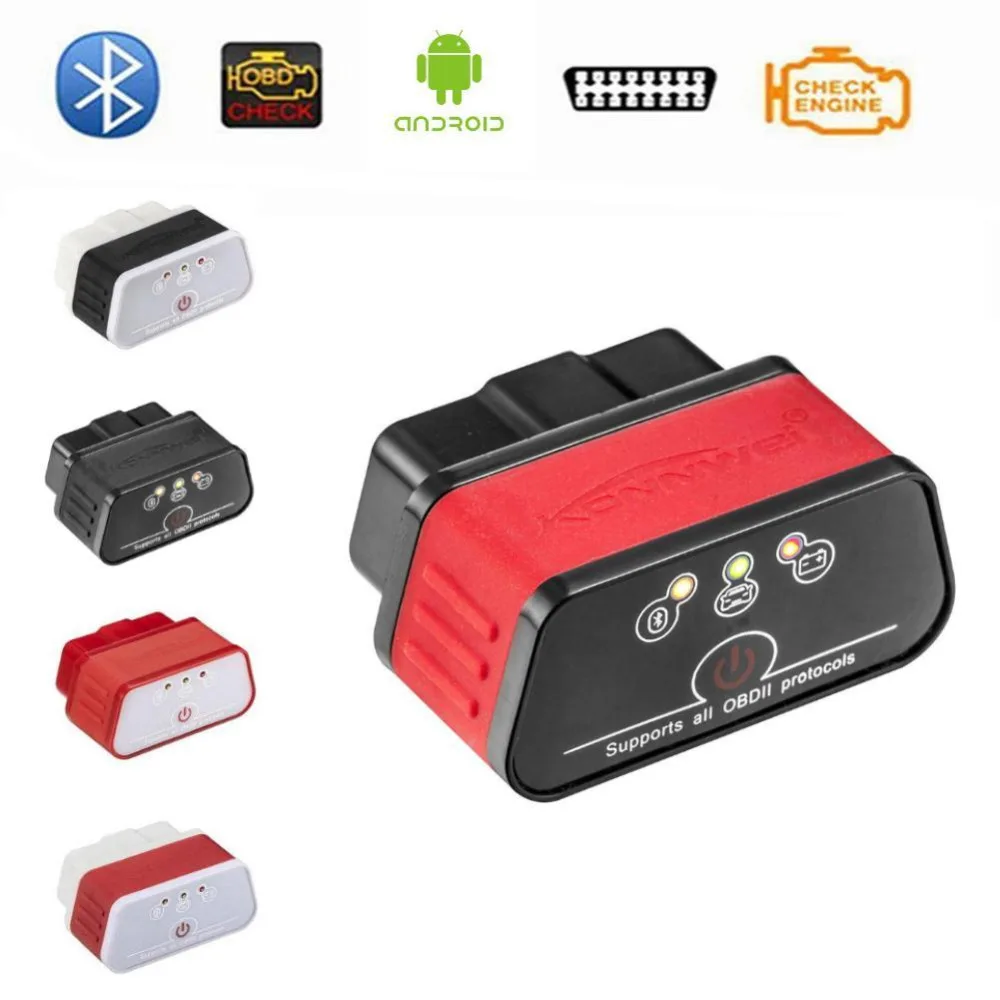 Konnwei KW903 ELM327 Bluetooth 2 1 OBD2 CAN BUS сканер работает на Android Window беспроводной адаптер с