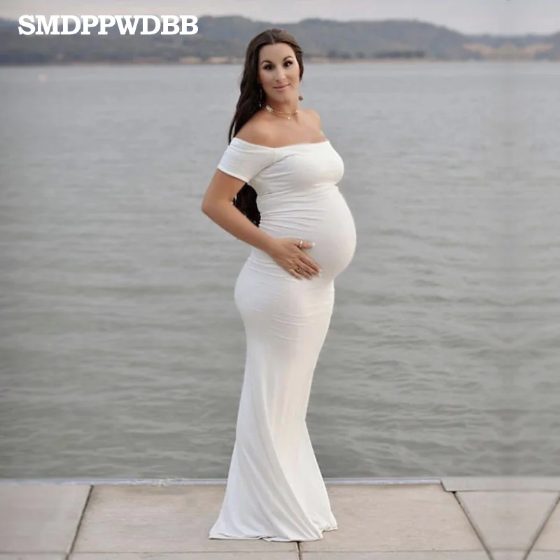 SMDPPWDBB платье для беременных Фотография реквизит белое сексуальное элегантное платье макси фотосессия для беременных женщин преддошкольного возраста платье