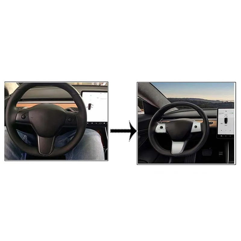 Для Tesla модель 3 ABS Автомобильный руль Панель управления Кнопка крышка Накладка Защитная Наклейка Автомобильные аксессуары