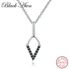 BLACK AWN классическое ожерелье из стерлингового серебра 925 пробы для женщин, колье с черным якорем из стерлингового серебра 925 пробы, подвески P177