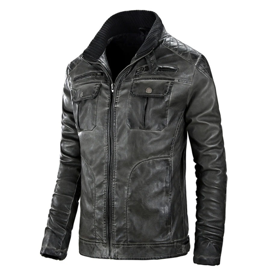 Большой Размер Высокое Качество Мужчины Повседневная Одежда Куртки Стенд