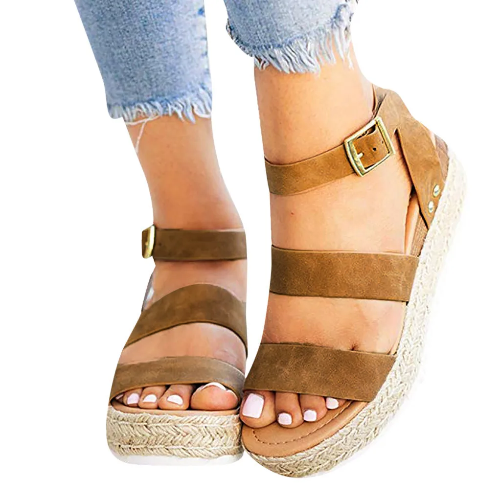 SAGACE/Женская обувь на танкетке в римском стиле босоножки высоком каблуке женская