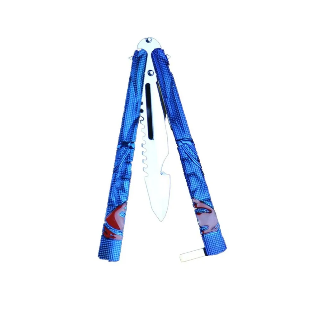 Модный складной игровой нож бабочка из цинкового сплава с тусклым лезвием