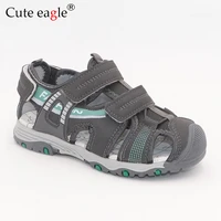 summer sandals boys closed toe newest big kids soft leather walking sandals adjustable shoes for beach travel sports activities