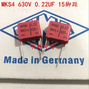 Конденсатор WIMA MKS4, 2020 в, мкФ, горячая Распродажа в, 630, 0,22, 220n, P: 15 мм, с защитой от колена, 630, 10 шт.20 шт.