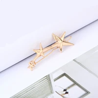 2020 fashion new hair accessories gold simple lady wild sweet five pointed stars ladies tiara hairpin wholesale sales