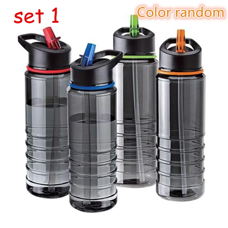 Соломенная бутылка для воды спортзала велосипедная случайный цвет держатель