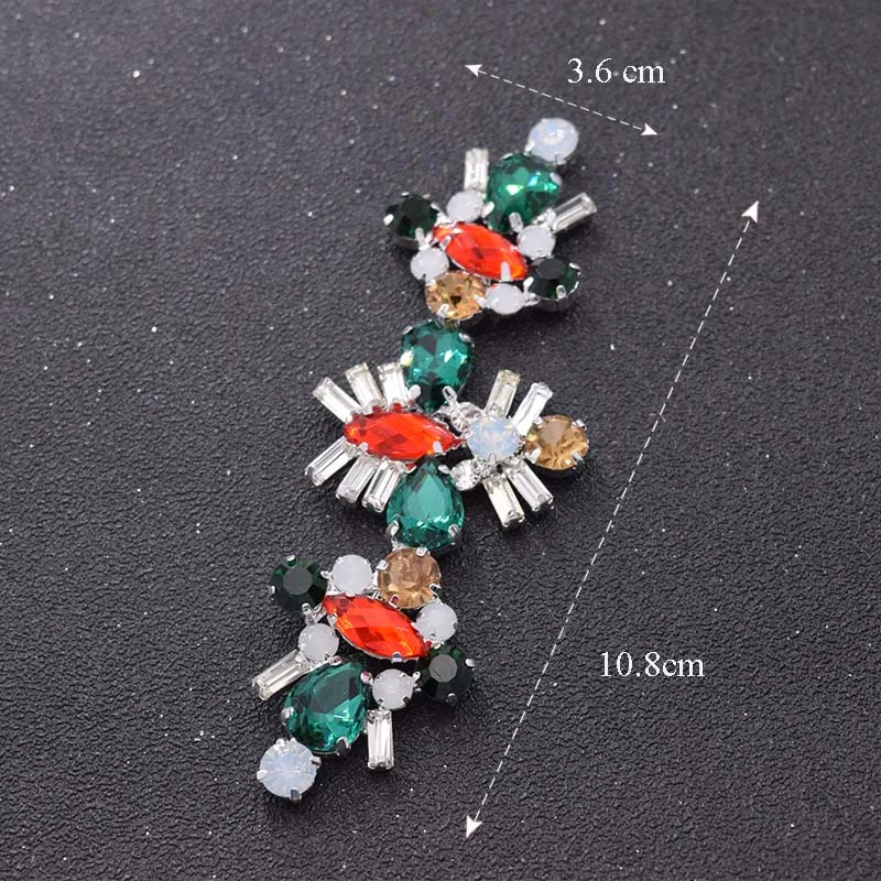 10 шт./лот Изысканные Аппликации с опалом и стразами для свадебного платья пояса