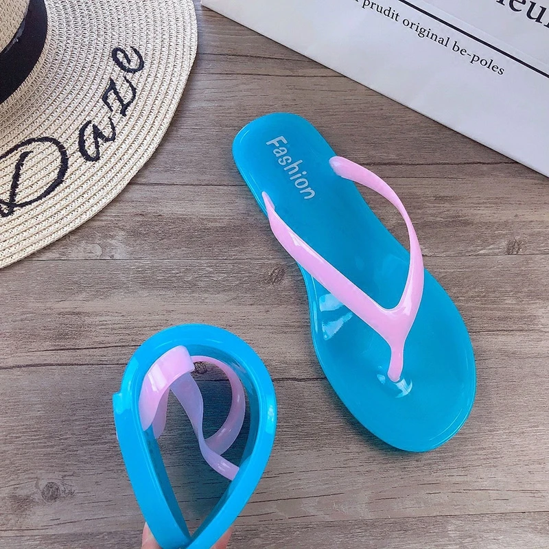Cresfimix femmes tongs женские модные водонепроницаемые желейные шлепанцы милые удобные