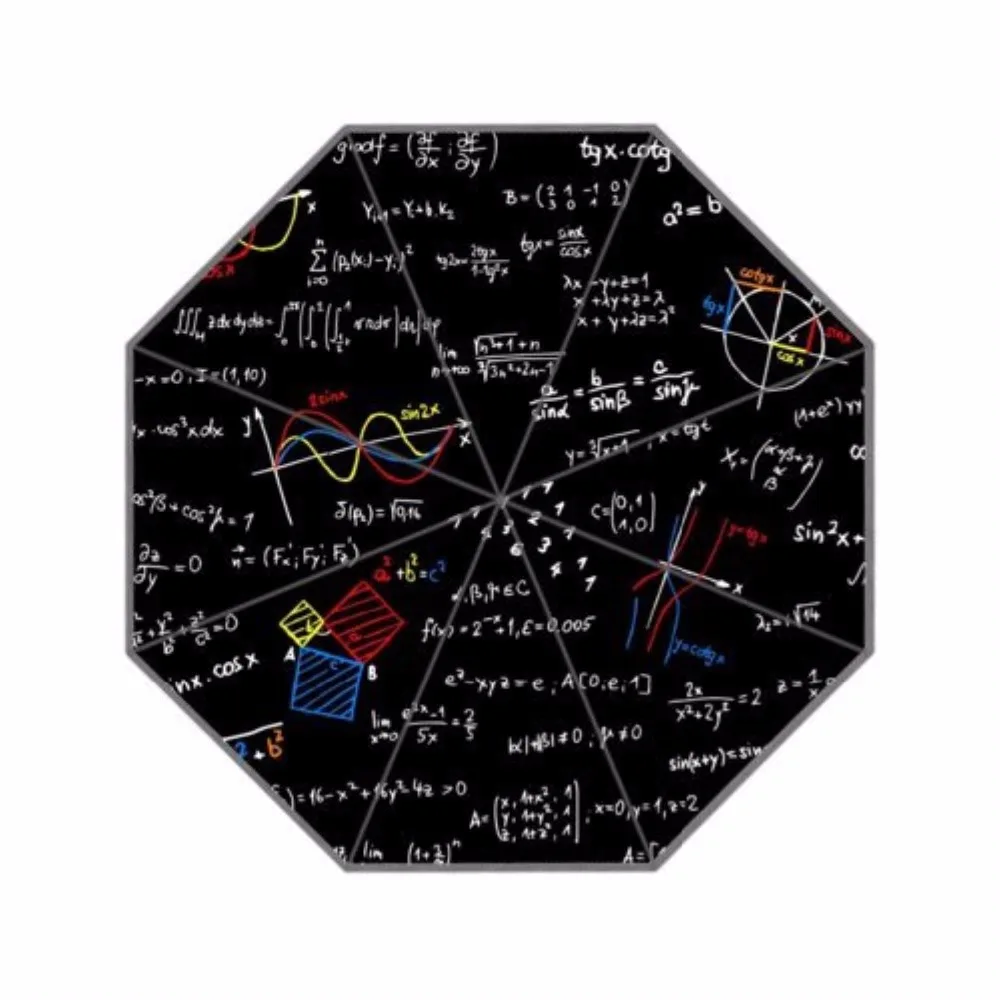 Fun math art Custom Umbrella Sun Rain Foldable 100% Fabric And Aluminium for Women | Дом и сад