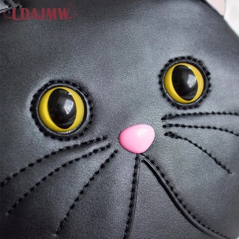 LDAJMW модная женская кожаная сумка через плечо с милыми кошачьими ушками женские