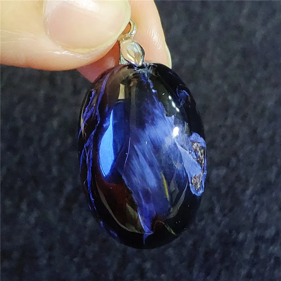Подлинная Голубой натуральный Pietersite кулон Chatoyant камни Натуральный камень