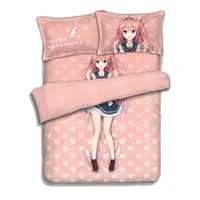 anime aokana four rhythm across the blue bed sheets bedding sheet bedding sets quilt cover pillow case bedcover 4pcs