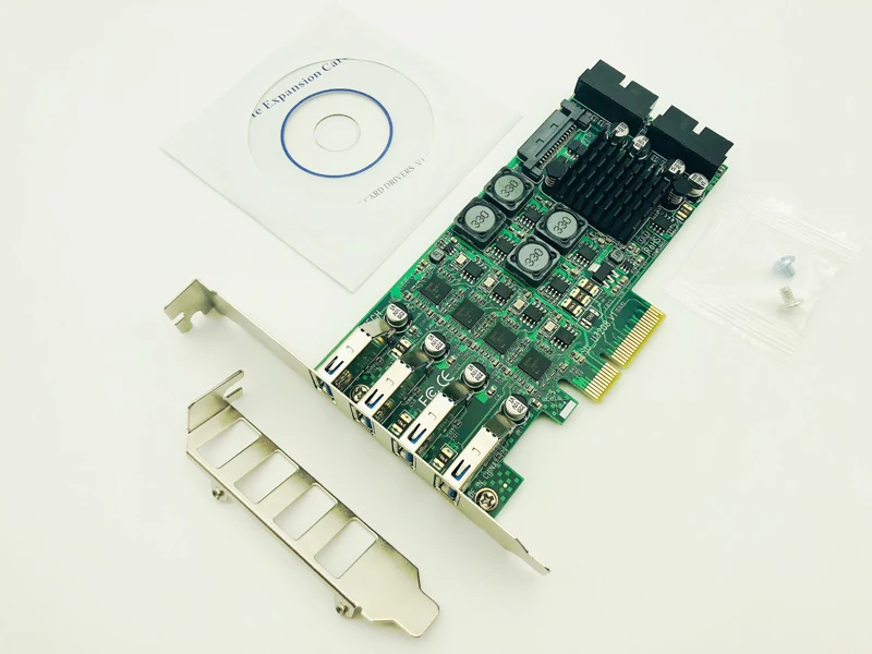 PCI Express PCI-E к USB 3,0 Расширительная карта Raiser 8 портов USB 3,0 контроллер SATA power независимый 4 канала для сервера камеры