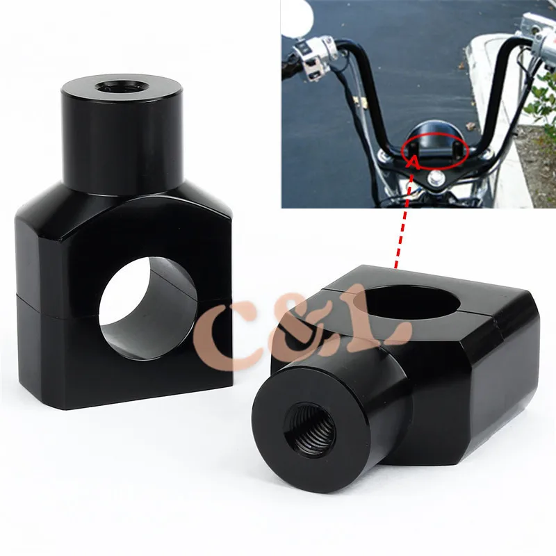 1 &quotмотоциклетный руль короткий стояк зажим 25 мм подходит для Honda Shadow VLX 600 VTX1800 ACE