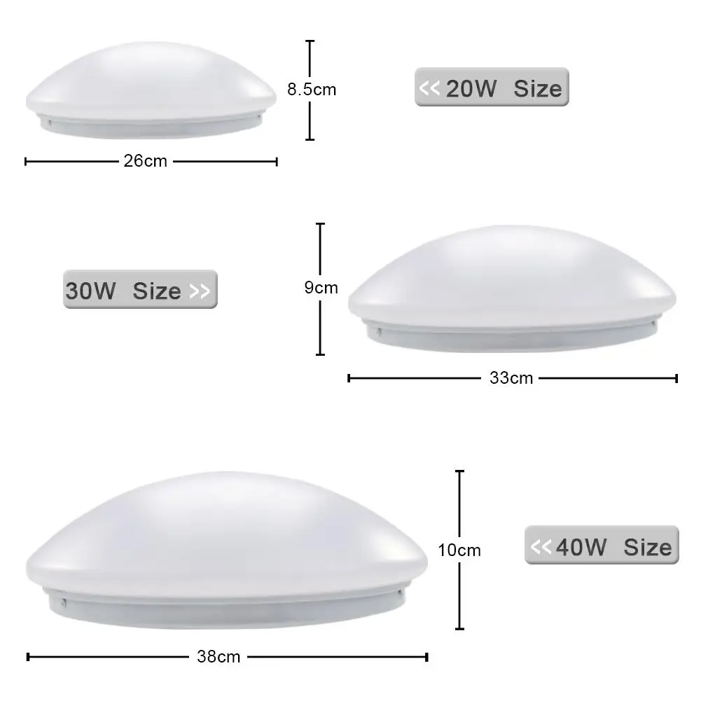 Светодиодный потолочный светильник s диаметр 260 мм акриловый теплый белый