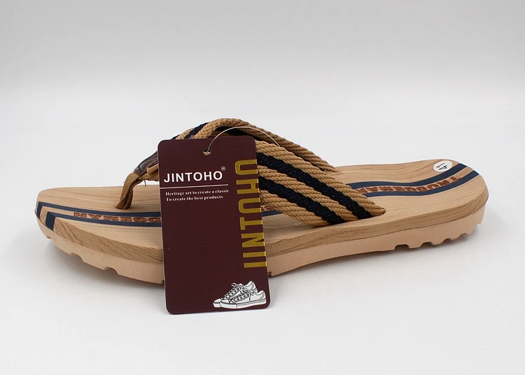 JINTOHO/модные мужские шлепанцы; летние шлепанцы; пляжная обувь; брендовые массажные мужские тапочки; шлепанцы