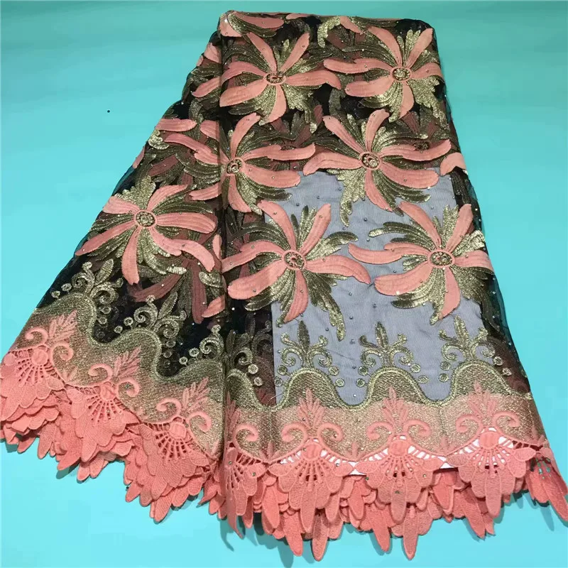 African Milk Lace Fabric 2019 High Quality French Mesh Stones Nigerian Silk Fabrics | Дом и сад