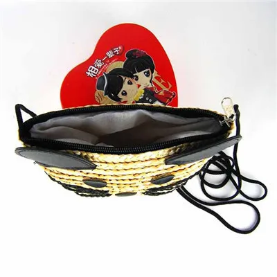 Женские сумки в форме кошки Пляжная соломенная сумка плетеные для покупок AB0141