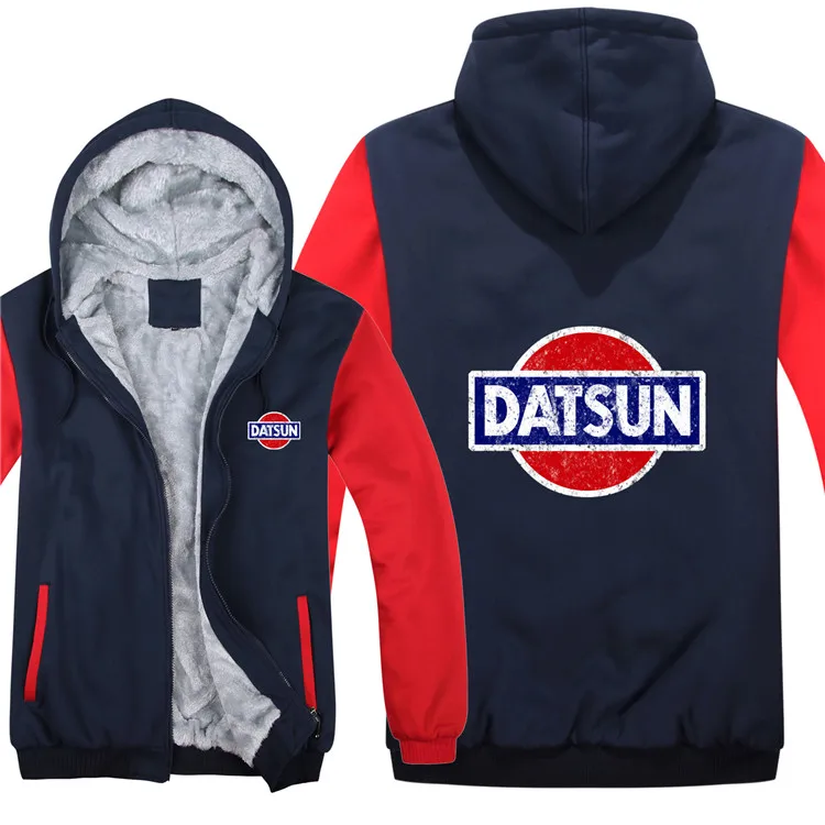 Зимние толстовки с капюшоном Datsun, повседневная мужская модная шерстяная куртка с подкладкой, свитшоты Datsun, мужское пальто, пуловер
