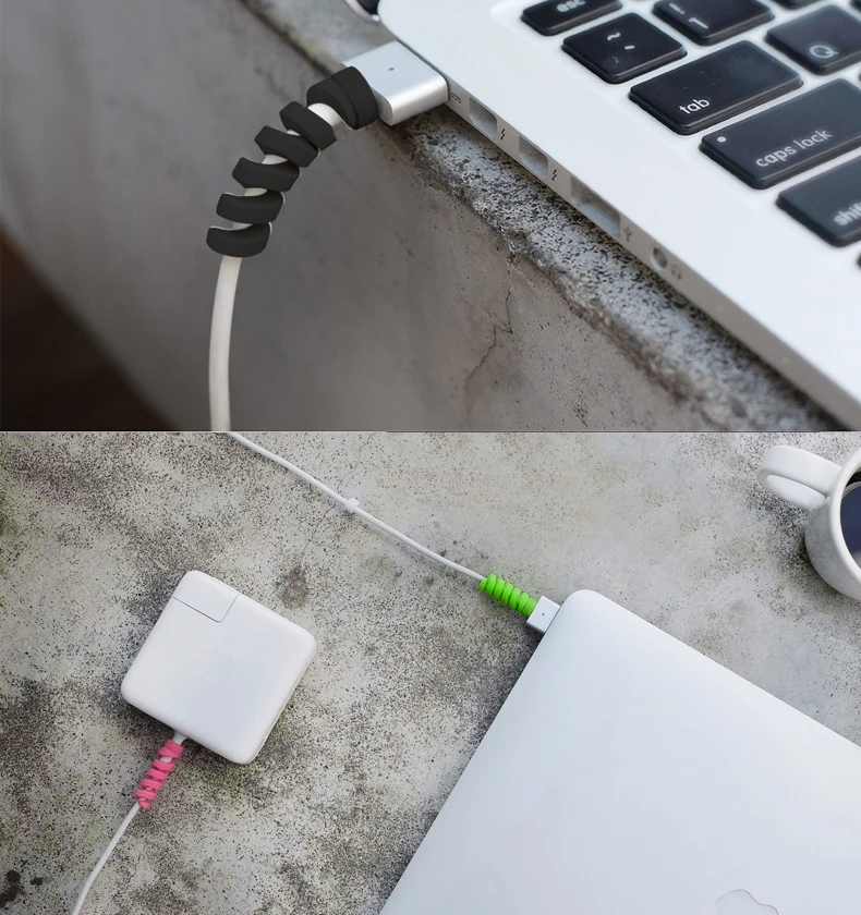Спиральная мини USB линия зарядное устройство Winder протектор чехол для iPhone 8 6 7 5S 5se 5