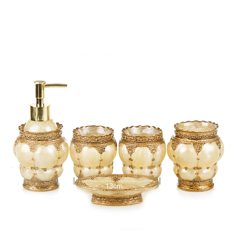 

European bathroom bathroom five sets of new European style bathroom set bath supplies bathroom supplies kit