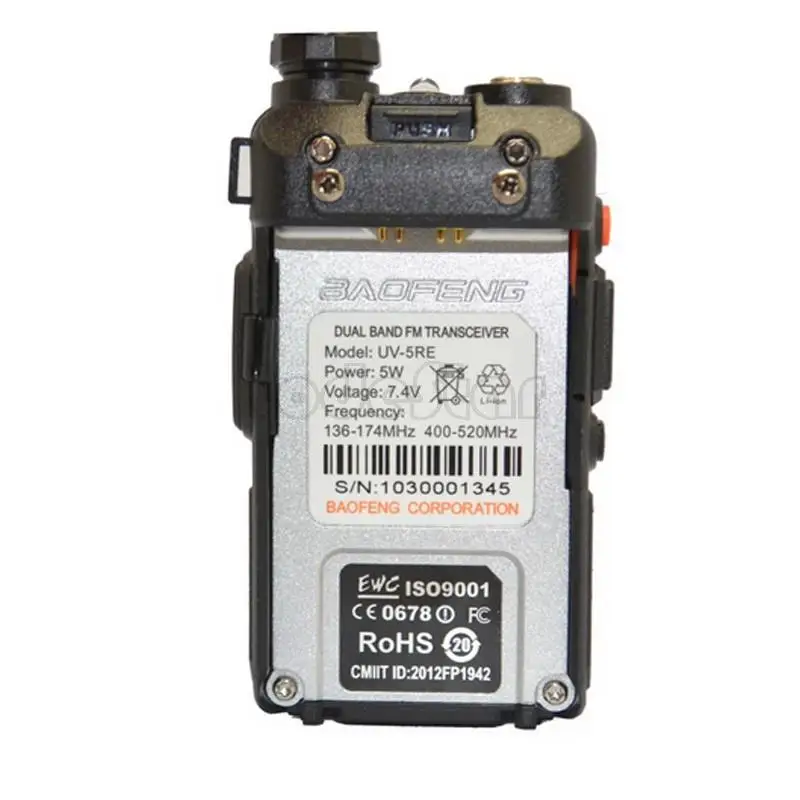 Новинка BAOFENG UV 5RE Двухдиапазонная рация двухстороннее радио 5 Вт 128CH UHF VHF fm 136 174MHz &